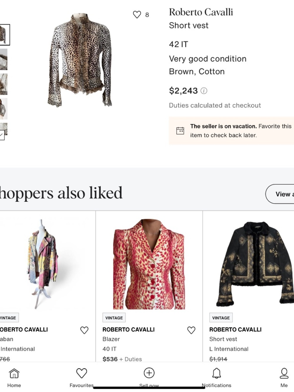 Vintage Roberto Cavalli jacket - Picture 3 of 5